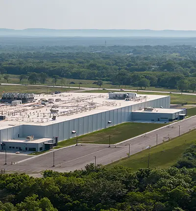 Overview shot of JBS Prepared Foods building