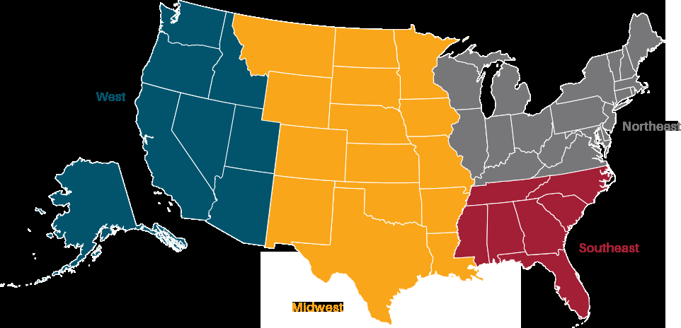 Refrigeration Services Region Map